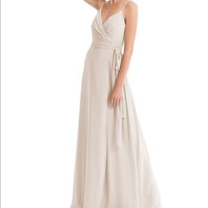 Joanna August Mandy wrap blush long maxi dress m